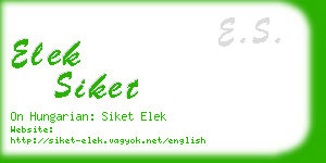 elek siket business card